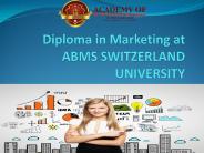 Diploma in Marketing at ABMS SWITZERLAND UNIVERSITY
