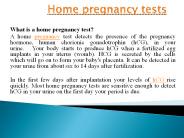 Home pregnancy tests