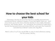 Facts about school education