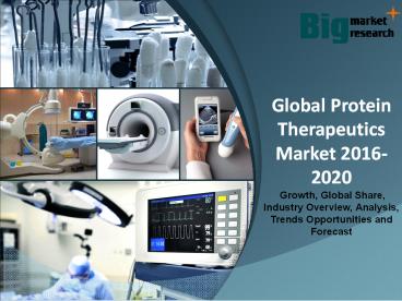 Protein Therapeutics Market Growth 2016-2020