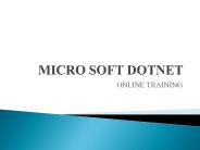 dotnet online training with real time experts