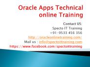 professional oracle application technical online training