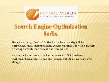 Search Engine Optimization India