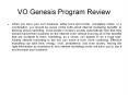 VO Genesis Review PowerPoint PPT Presentation