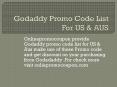 Godaddy Promo Code List For US & Aus