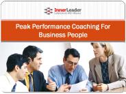 Peak Performance Coaching For Business People
