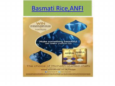 Amira Nature Foods Ltd (“ANFI”)