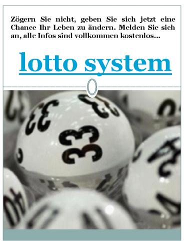 Lotto System das immer gewinnt