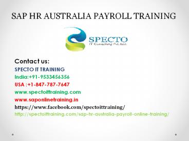 sap hr australia payroll training in denmark,sweden