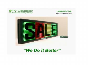 Driven Sign - Does Size Matter?