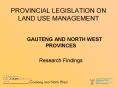 PROVINCIAL LEGISLATION ON LAND USE MANAGEMENT PowerPoint PPT Presentation