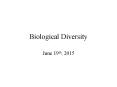 Biological Diversity PowerPoint PPT Presentation