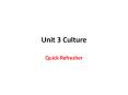 Unit 3 Culture PowerPoint PPT Presentation