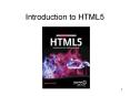 Introduction to HTML5 PowerPoint PPT Presentation