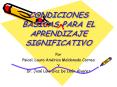 CONDICIONES BASICAS PARA EL APRENDIZAJE SIGNIFICATIVO PowerPoint PPT Presentation