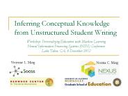 Inferring Conceptual Knowledge from Unstructured Student Writing