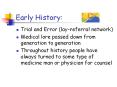 Early History: PowerPoint PPT Presentation