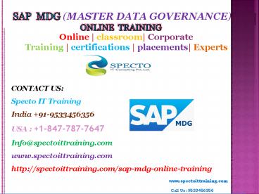 sap mdg online training