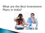 What are the Best Investment Plans in