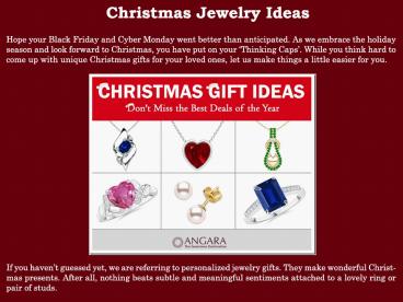 Christmas Jewelry Ideas