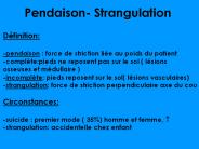 Pendaison- Strangulation