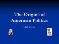 The Origins of American Politics PowerPoint PPT Presentation