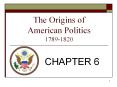 The Origins of American Politics 1789-1820 PowerPoint PPT Presentation