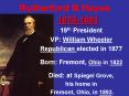Rutherford B Hayes      1876-1881 PowerPoint PPT Presentation