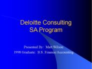 Deloitte Consulting SA Program
