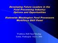 Developing Future Leaders in the Food Processing Industry: Options and Opportunities Statewide Washington Food Processors Workforce Skill Panel PowerPoint PPT Presentation