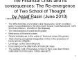 The Financial Crisis and its consequences: The Re-emergence of Two School of Thought by Assaf Razin (June 2010) PowerPoint PPT Presentation