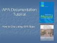 APA Documentation Tutorial PowerPoint PPT Presentation