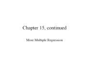 Chapter 15, continued