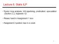 Lecture 6: Static ILP PowerPoint PPT Presentation