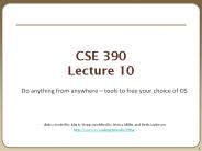 CSE 390 Lecture 10