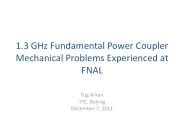 1.3 GHz Fundamental Power Coupler Mechanical Problems Experienced at FNAL