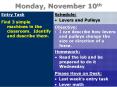 Monday, November 10th PowerPoint PPT Presentation