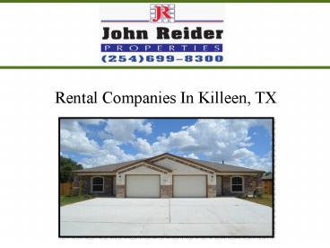 Rental Companies In Killeen, TX
