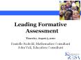 Leading Formative Assessment PowerPoint PPT Presentation