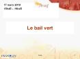 Le bail vert PowerPoint PPT Presentation