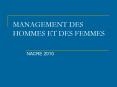 MANAGEMENT DES HOMMES ET DES FEMMES PowerPoint PPT Presentation