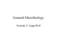 General Microbiology PowerPoint PPT Presentation