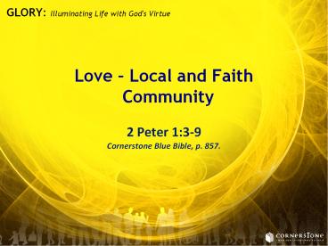 GLORY: Illuminating Life with God's Virtue