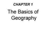 The Basics of Geography
