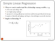 Simple Linear Regression presentation | free to download