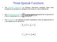 Three Special Functions PowerPoint PPT Presentation