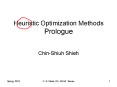 Heuristic Optimization Methods Prologue PowerPoint PPT Presentation