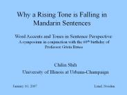 Why a Rising Tone is Falling in Mandarin Sentences