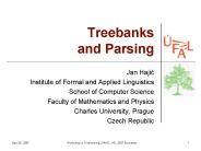 Treebanks and Parsing