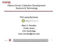 PDA using MyiLibrary